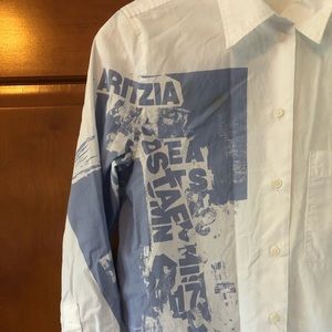 Aritzia Collared Shirt with Graphic